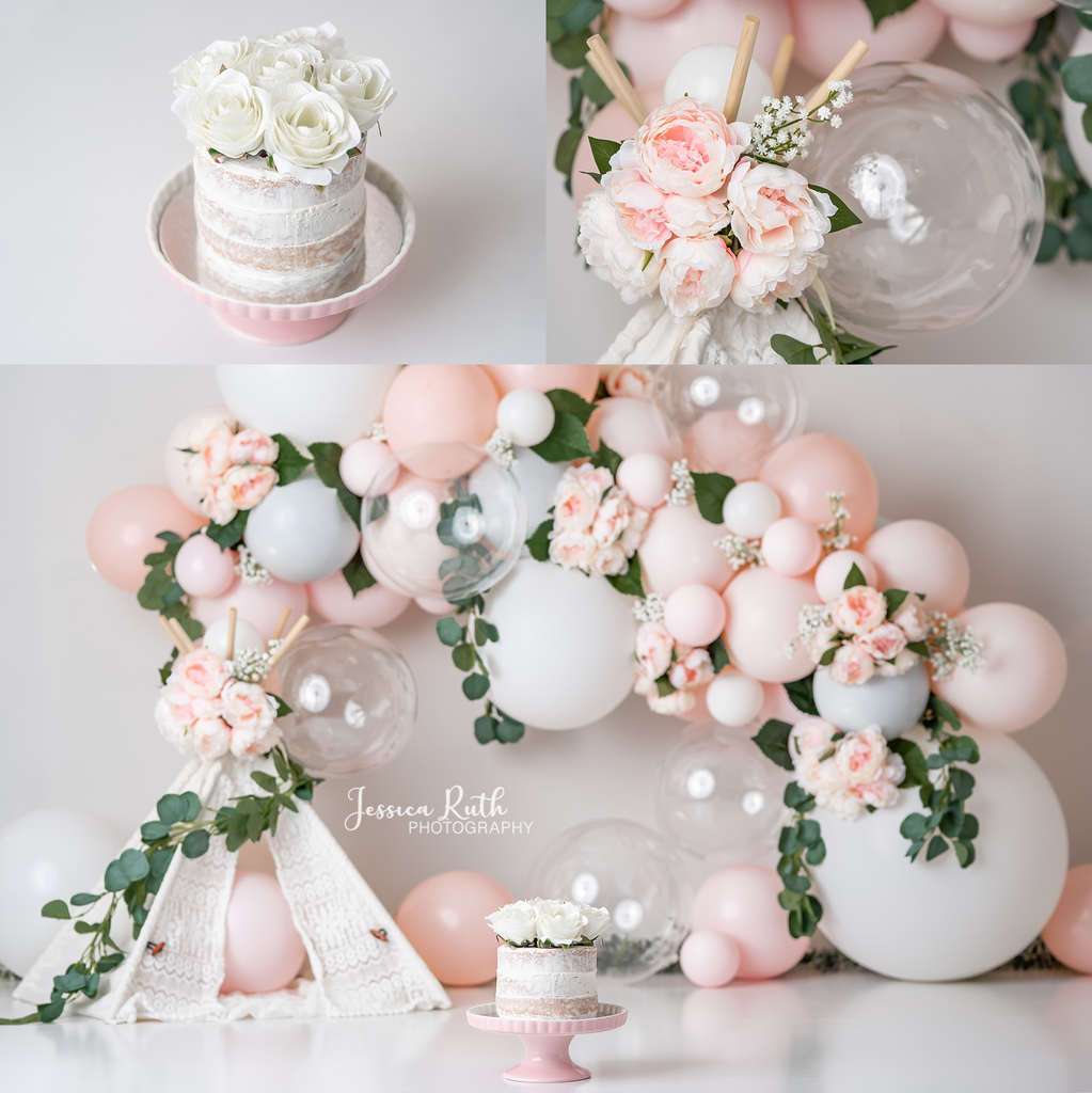 Precious Peonies by Jessica Ruth Photography sold by Lilly Bear Studio Props, boho balloons - boho teepee - fabric - fi