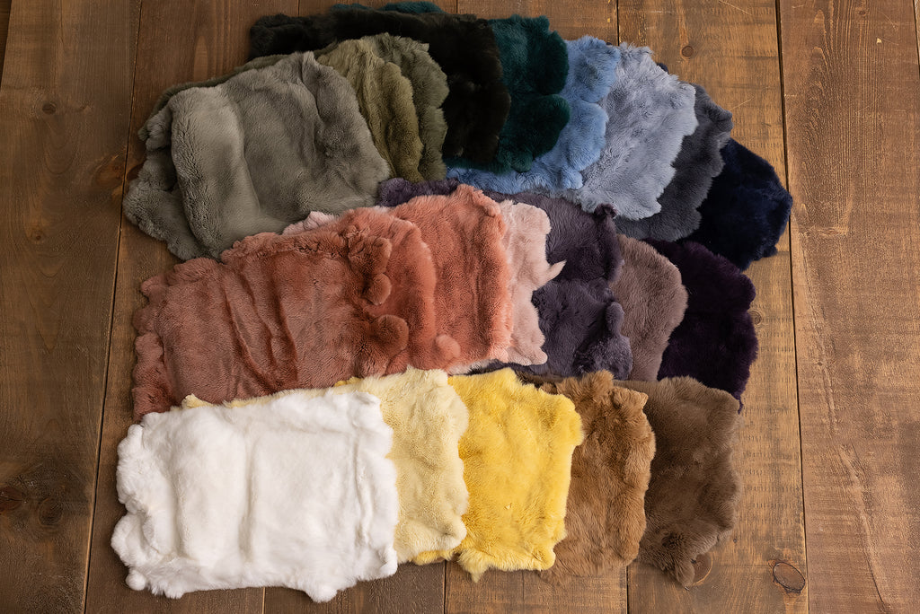 Hunter Green Rabbit Fur - Lilly Bear Studio Props, fur, layers, props, Rabbit Fur, sheepskin, stuffer