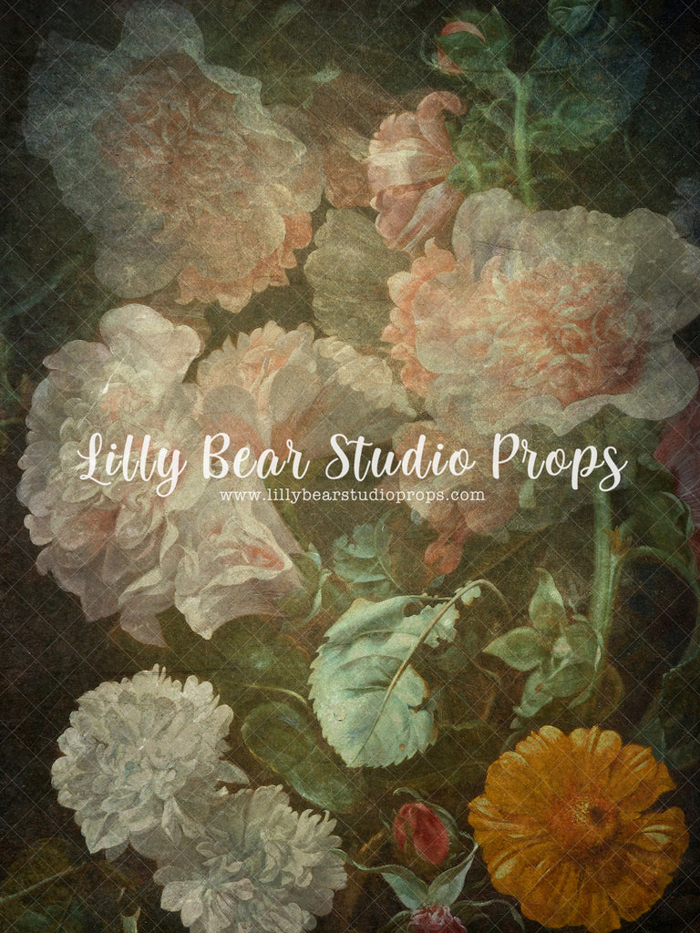 All Things Precious-Floral 11 - Lilly Bear Studio Props, art, artistic floral, FABRICS, floor, FLOORS, floral, floral painting, floral sweep, florals, flowers, painting, sweep, textured