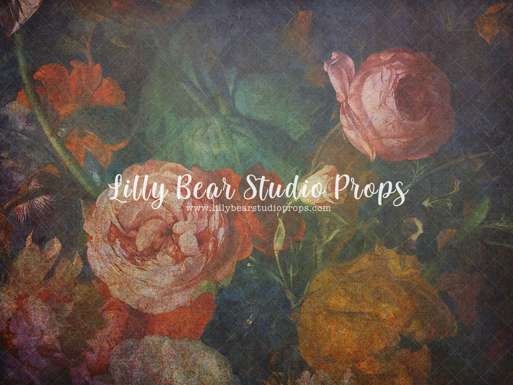 All Things Precious-Floral 23 - Lilly Bear Studio Props, art, artistic floral, FABRICS, floor, FLOORS, floral, floral painting, floral sweep, florals, flowers, painting, sweep, textured