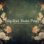 All Things Precious-Floral 28 - Lilly Bear Studio Props, art, artistic floral, FABRICS, floor, FLOORS, floral, floral painting, floral sweep, florals, flowers, painting, sweep, textured