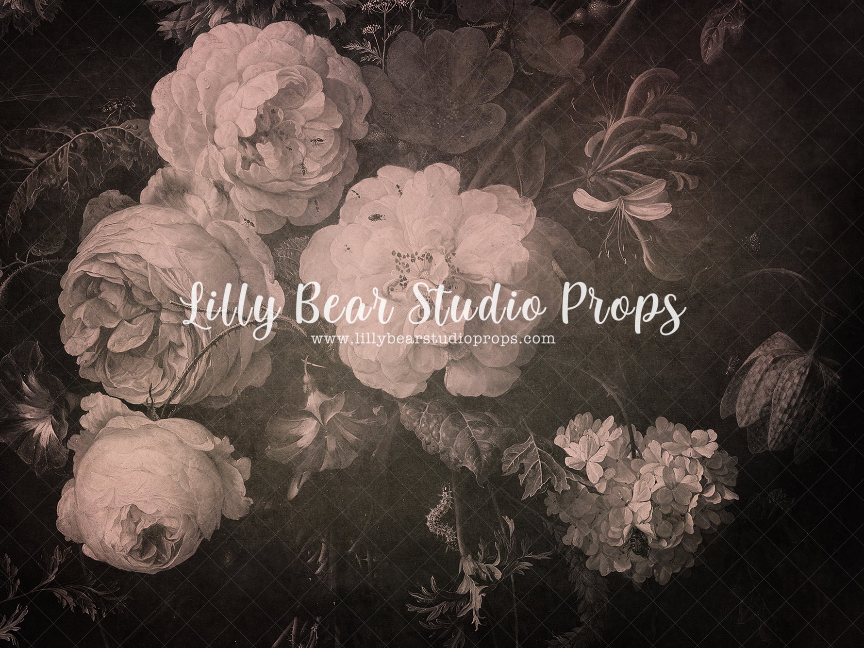 All Things Precious-Floral 40 - Lilly Bear Studio Props, art, artistic floral, FABRICS, floor, FLOORS, floral, floral painting, floral sweep, florals, flowers, painting, sweep, textured