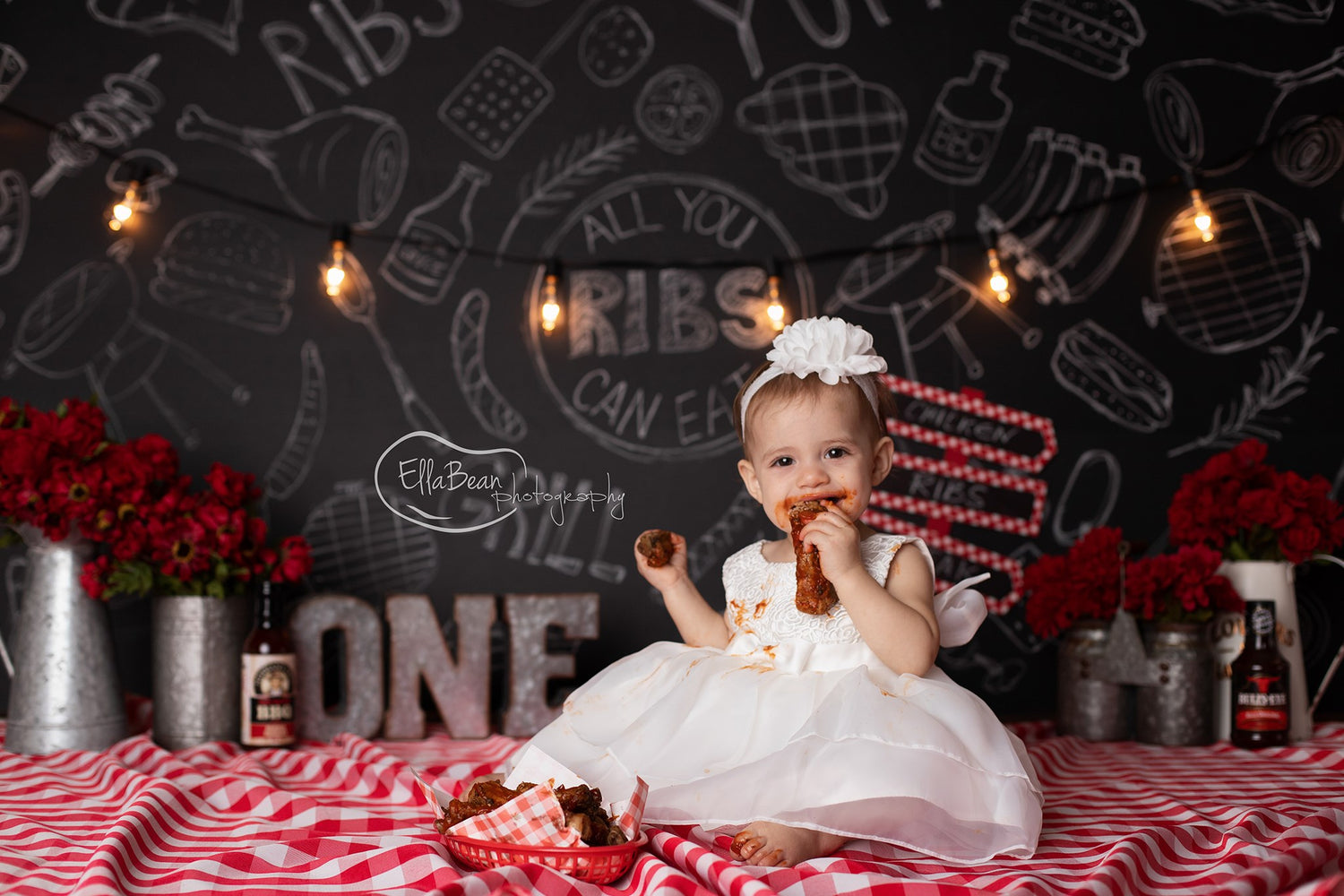 All You Can Eat by EllaBean sold by Lilly Bear Studio Props, bbq - birch wood - Fabric - FABRICS - food - grill - meat