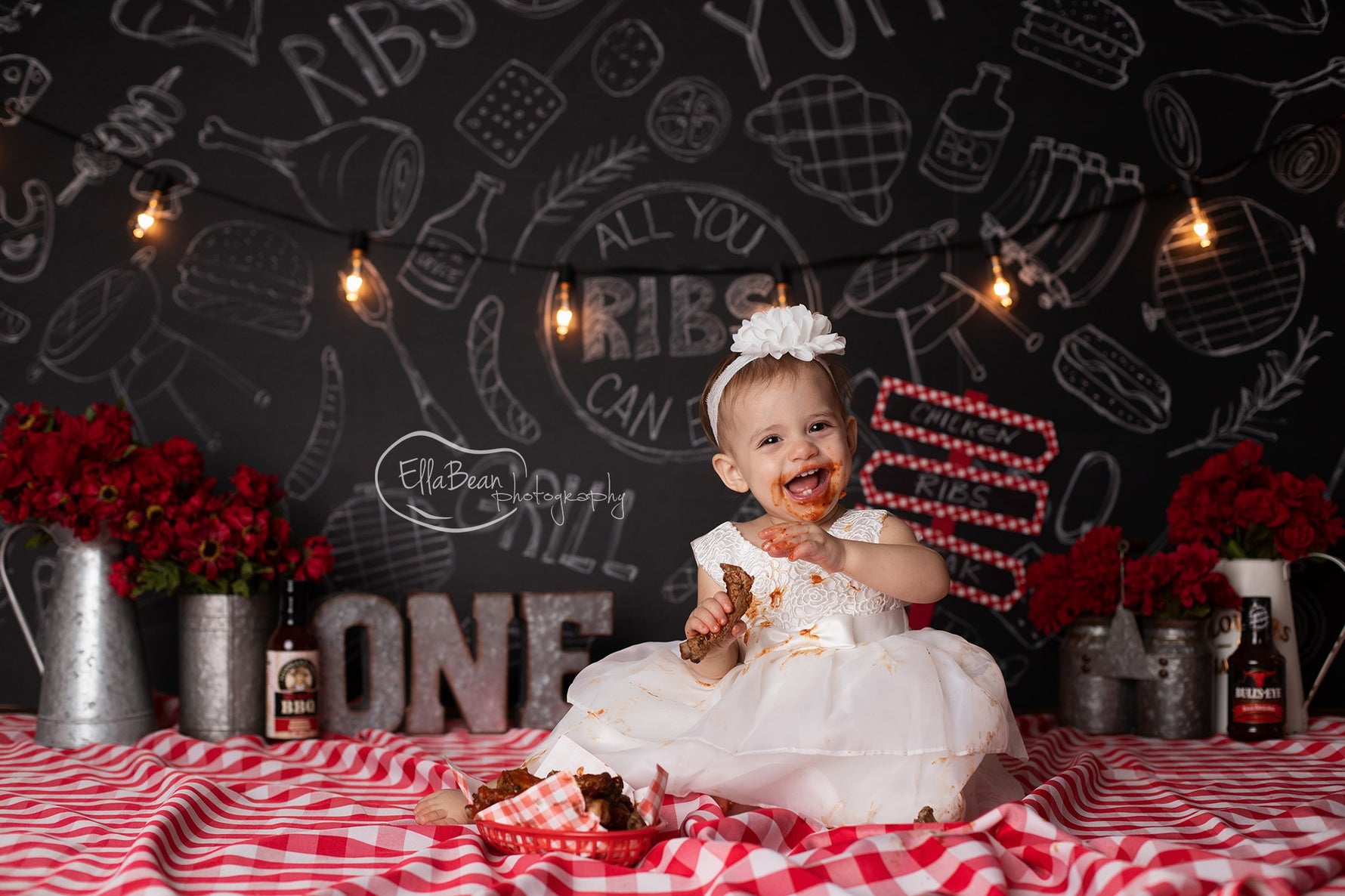 All You Can Eat by EllaBean sold by Lilly Bear Studio Props, bbq - birch wood - Fabric - FABRICS - food - grill - meat