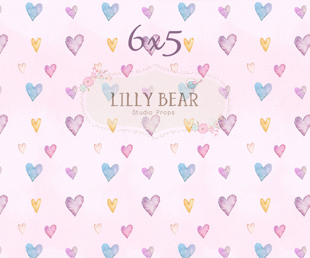 All My Heart by Lilly Bear Studio Props sold by Lilly Bear Studio Props, all my heart - blue hearts - colourful hearts