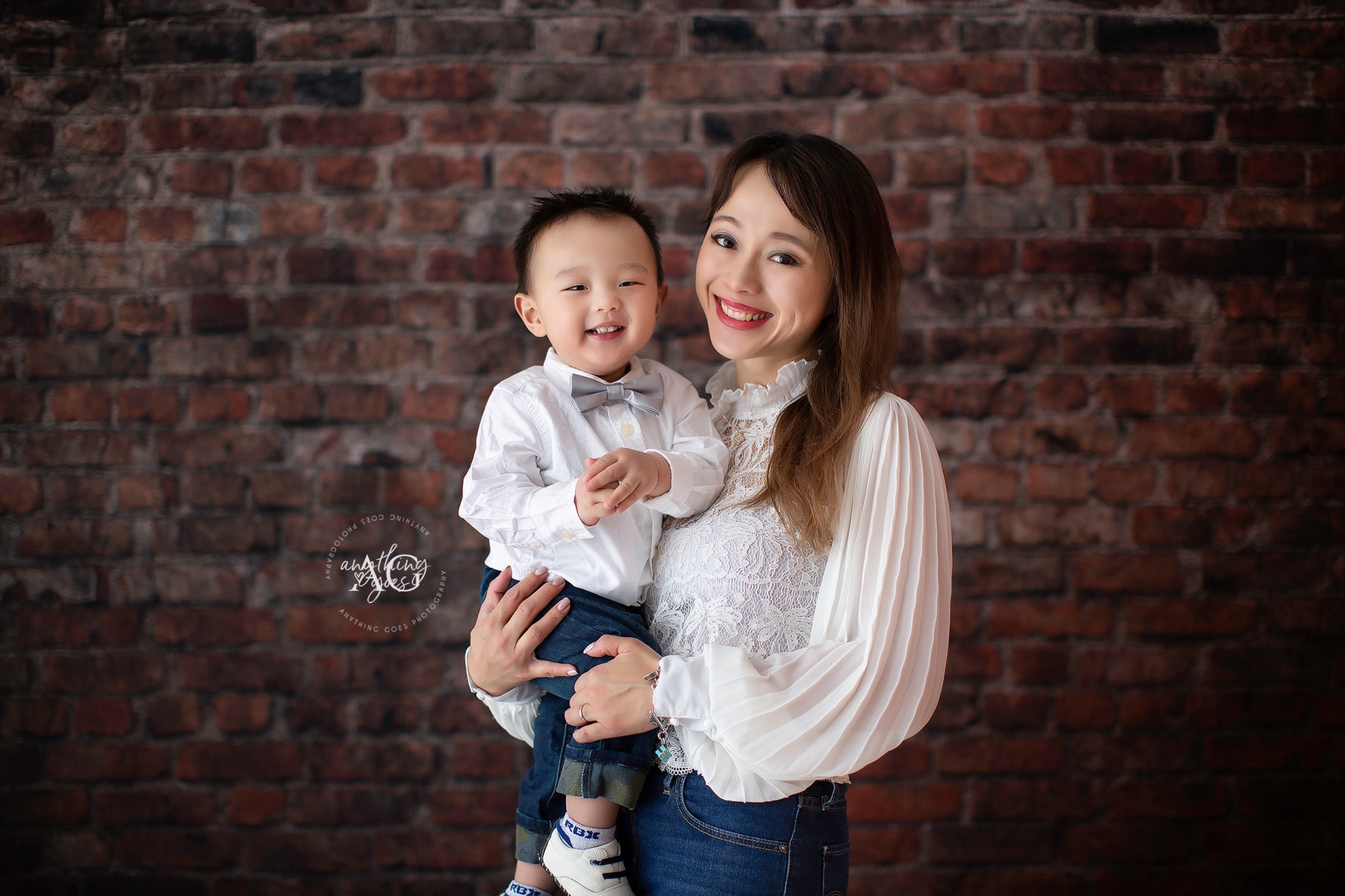 Alleyway Brick Wall by Lilly Bear Studio Props sold by Lilly Bear Studio Props, backdrop - brick - dark brick - fabric