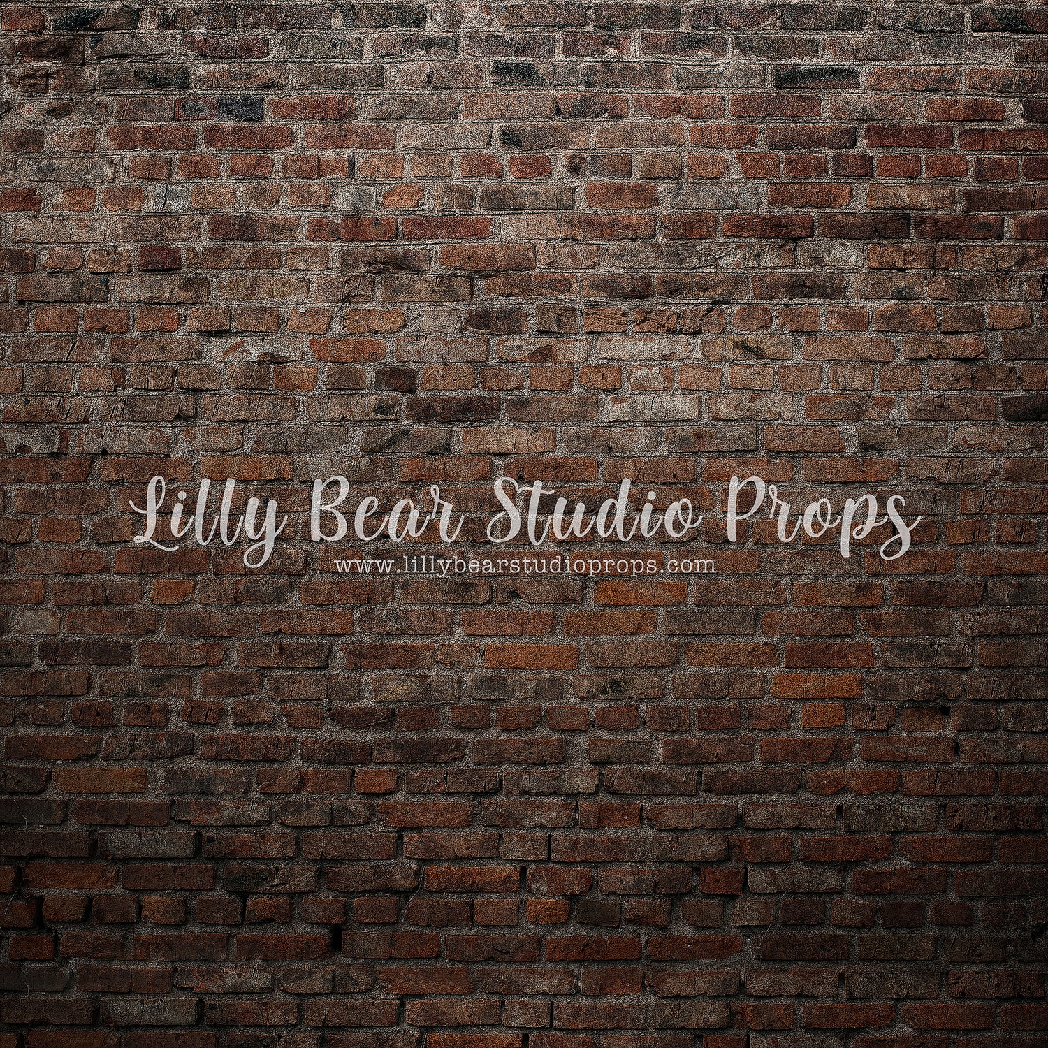Alleyway Brick Wall by Lilly Bear Studio Props sold by Lilly Bear Studio Props, backdrop - brick - dark brick - fabric
