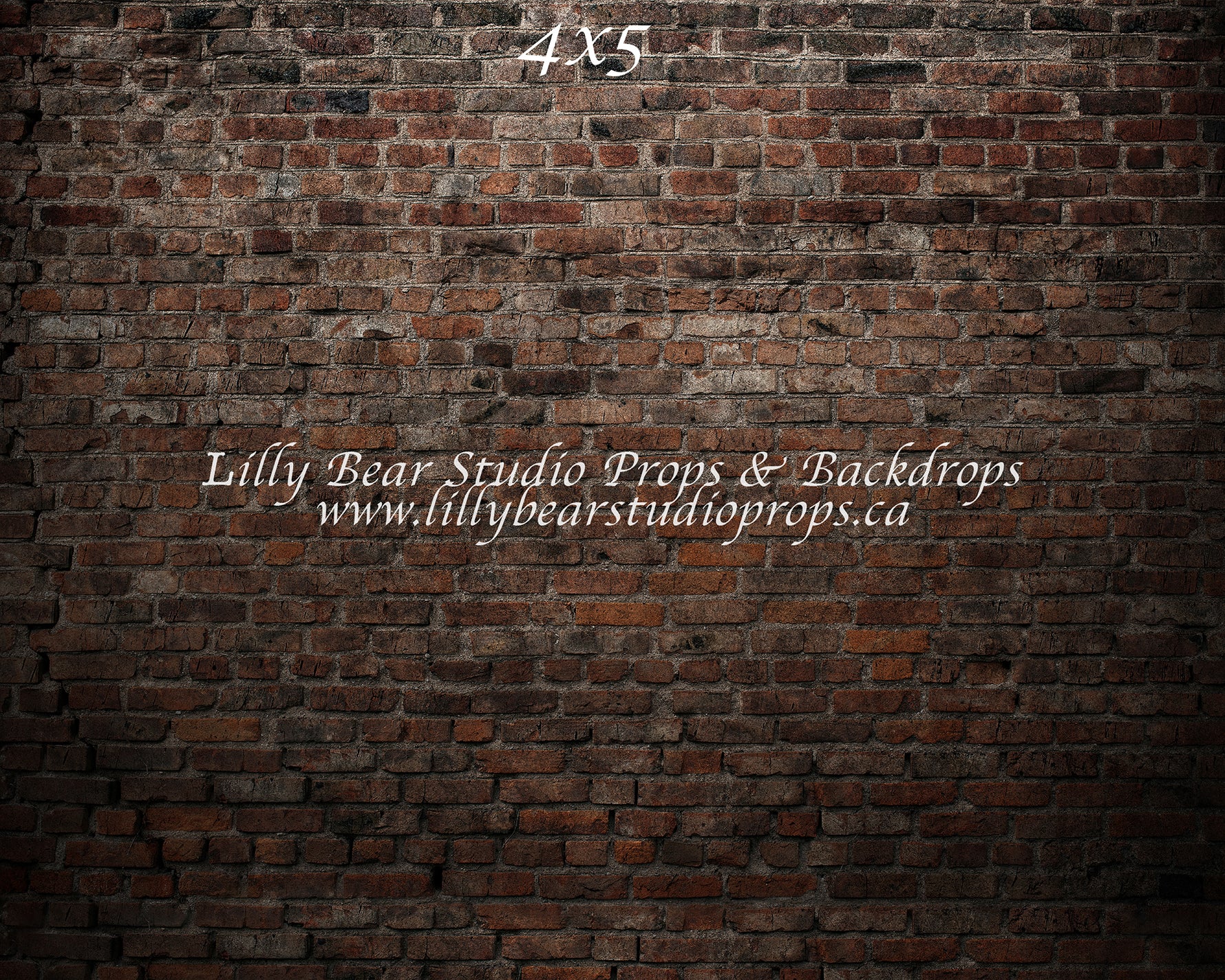 Alleyway Brick Wall by Lilly Bear Studio Props sold by Lilly Bear Studio Props, backdrop - brick - dark brick - fabric