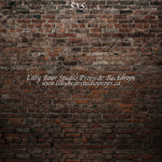 Alleyway Brick Wall by Lilly Bear Studio Props sold by Lilly Bear Studio Props, backdrop - brick - dark brick - fabric