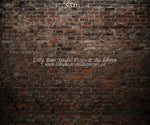 Alleyway Brick Wall by Lilly Bear Studio Props sold by Lilly Bear Studio Props, backdrop - brick - dark brick - fabric