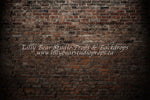Alleyway Brick Wall by Lilly Bear Studio Props sold by Lilly Bear Studio Props, backdrop - brick - dark brick - fabric