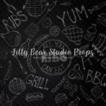 All You Can Eat by EllaBean sold by Lilly Bear Studio Props, bbq - birch wood - Fabric - FABRICS - food - grill - meat