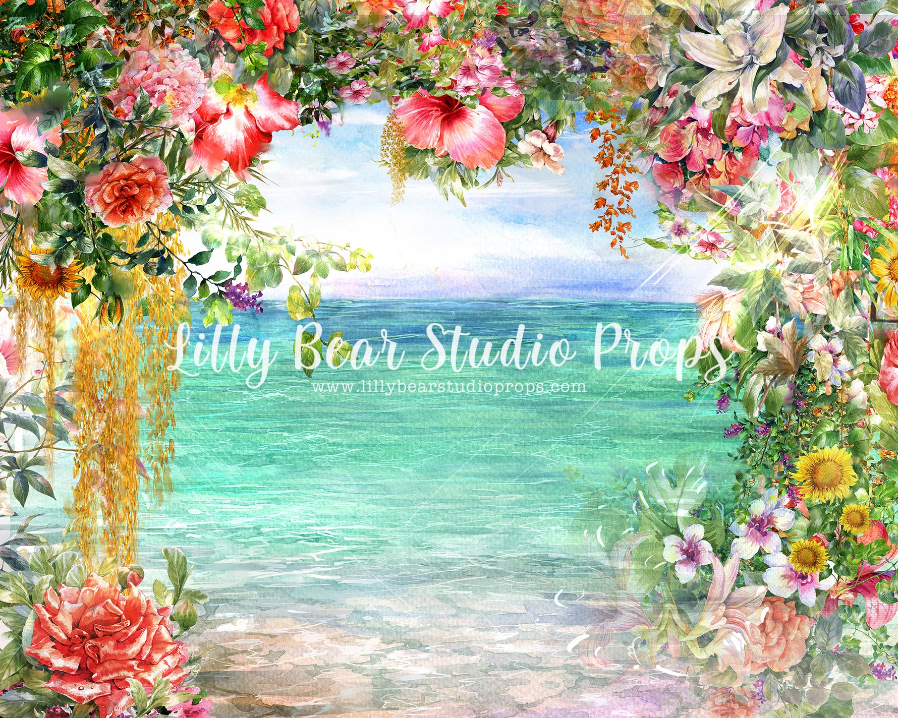 Aloha by Lilly Bear Studio Props sold by Lilly Bear Studio Props, aloha - aloha flowers - beach - beach sand - dessert