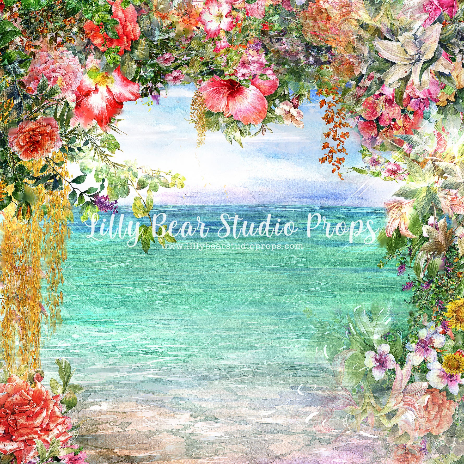 Aloha by Lilly Bear Studio Props sold by Lilly Bear Studio Props, aloha - aloha flowers - beach - beach sand - dessert