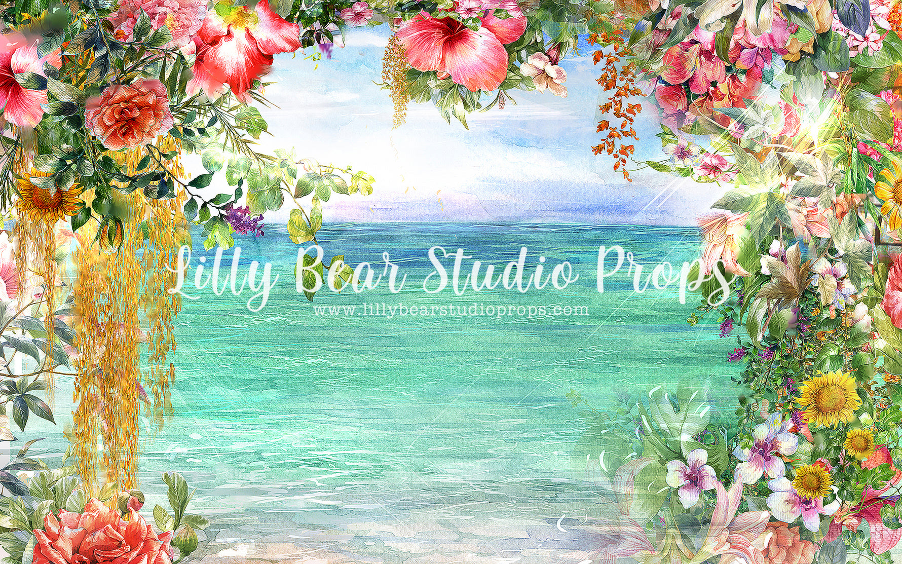 Aloha by Lilly Bear Studio Props sold by Lilly Bear Studio Props, aloha - aloha flowers - beach - beach sand - dessert