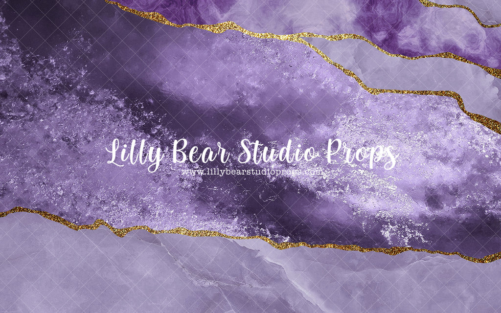 Amethyst Geode - Lilly Bear Studio Props, amethyst geode, ametyst, design, Fabric, fine art, floral, geode, geode design, girls, hand painted, marble, marble effect, purple, Wrinkle Free Fabric