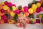 Colourful Pineapple Party by Angelica Knowland - Lilly Bear Studio Props, hawaii, hawaiian, Hawaiian fruit, hawaiian leaves, hawaiian luau, pineapple, pink tropical, tropical, tropical balloons, tropical fruit, tropical island, tropical leaves, tropical pink