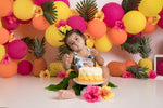 Colourful Pineapple Party by Angelica Knowland - Lilly Bear Studio Props, hawaii, hawaiian, Hawaiian fruit, hawaiian leaves, hawaiian luau, pineapple, pink tropical, tropical, tropical balloons, tropical fruit, tropical island, tropical leaves, tropical pink
