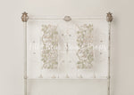 Antique Iron Headboard - Lilly Bear Studio Props, FABRICS, fancy headboard, headboard, vintage headboard, white headboard
