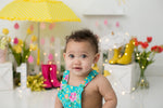 April Showers by Karissa Knowles Photography sold by Lilly Bear Studio Props, april showers - clouds - fabric - fine ar