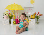 April Showers by Karissa Knowles Photography sold by Lilly Bear Studio Props, april showers - clouds - fabric - fine ar