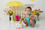 April Showers by Karissa Knowles Photography sold by Lilly Bear Studio Props, april showers - clouds - fabric - fine ar