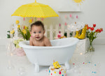 April Showers by Karissa Knowles Photography sold by Lilly Bear Studio Props, april showers - clouds - fabric - fine ar