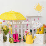 April Showers by Karissa Knowles Photography sold by Lilly Bear Studio Props, april showers - clouds - fabric - fine ar