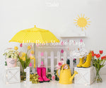 April Showers by Karissa Knowles Photography sold by Lilly Bear Studio Props, april showers - clouds - fabric - fine ar