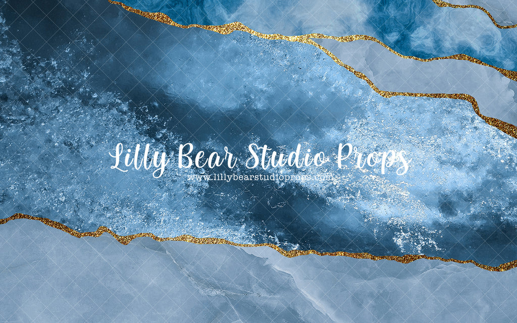 Aquamarine Geode - Lilly Bear Studio Props, aquamarine, aquamarine geode, blue, design, Fabric, fine art, floral, geode, geode design, girls, hand painted, marble, marble effect, Wrinkle Free Fabric