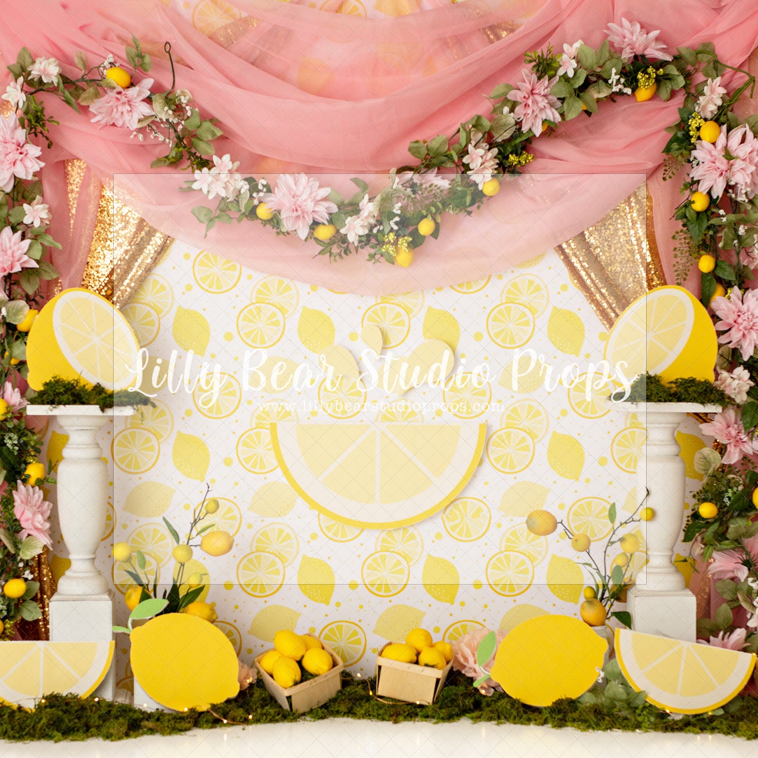 Aren't You a Lemon - Lilly Bear Studio Props, FABRICS, girl, lemon, lemon aid, lemon garden, lemon juice, lemonade, lemonade booth, lemonade stand, lemonaid stand, lemonaide, lemondae, lemons, pink lemon, pink lemonade, pink lemonaid, yellow & pink, yellow and pink, yellow lemonade