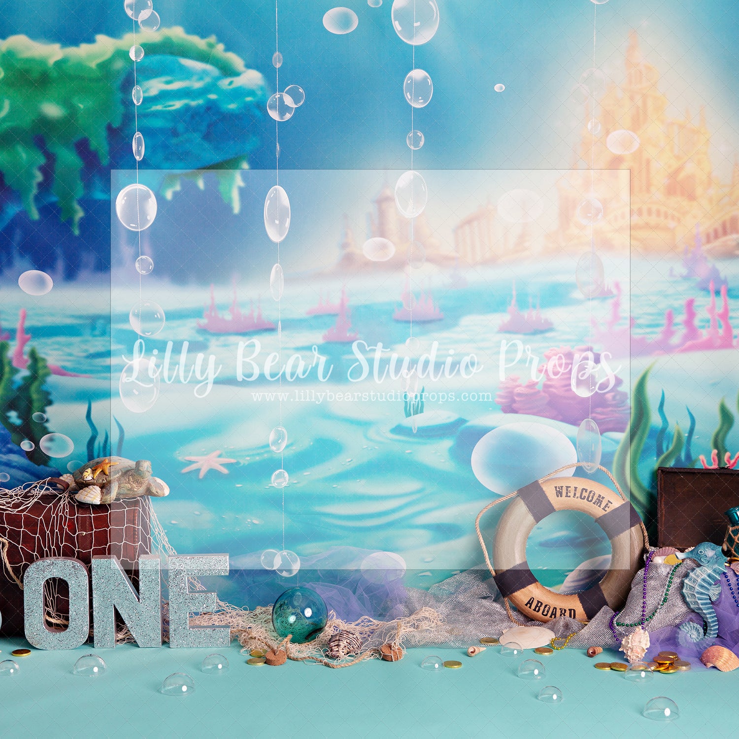 Atlantis Cove by Celebrate Photography - Lilly Bear Studio Props, coral reef, cove, little mermaid, mermaid, mermaid cove, mermaid lagoon, mermaid reef, ocean, ocean beach, purple mermaid, under the ocean, under the sea
