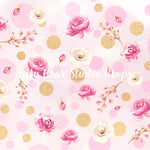 Aurora - Lilly Bear Studio Props, Fabric, fine art, floral, girls, hand painted, Wrinkle Free Fabric