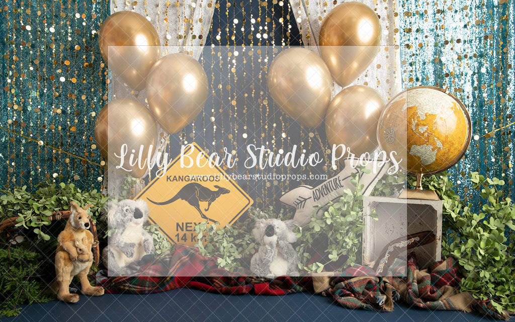 Australian Adventure - Lilly Bear Studio Props, adventure, aussie, down under, into the wild, jungle, jungle animals, kangaroo, koala, little wild one, wild, wild jungle, wild one, wild things