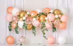 Australian Peaches & Cream - Lilly Bear Studio Props, boho balloons, boho teepee, fabric, fine art, floral, floral balloon garland, floral balloons, girls, hand painted, peony balloons, pink and white balloon garland, pink floral, poly, teepee, vinyl, Wrinkle Free Fabric