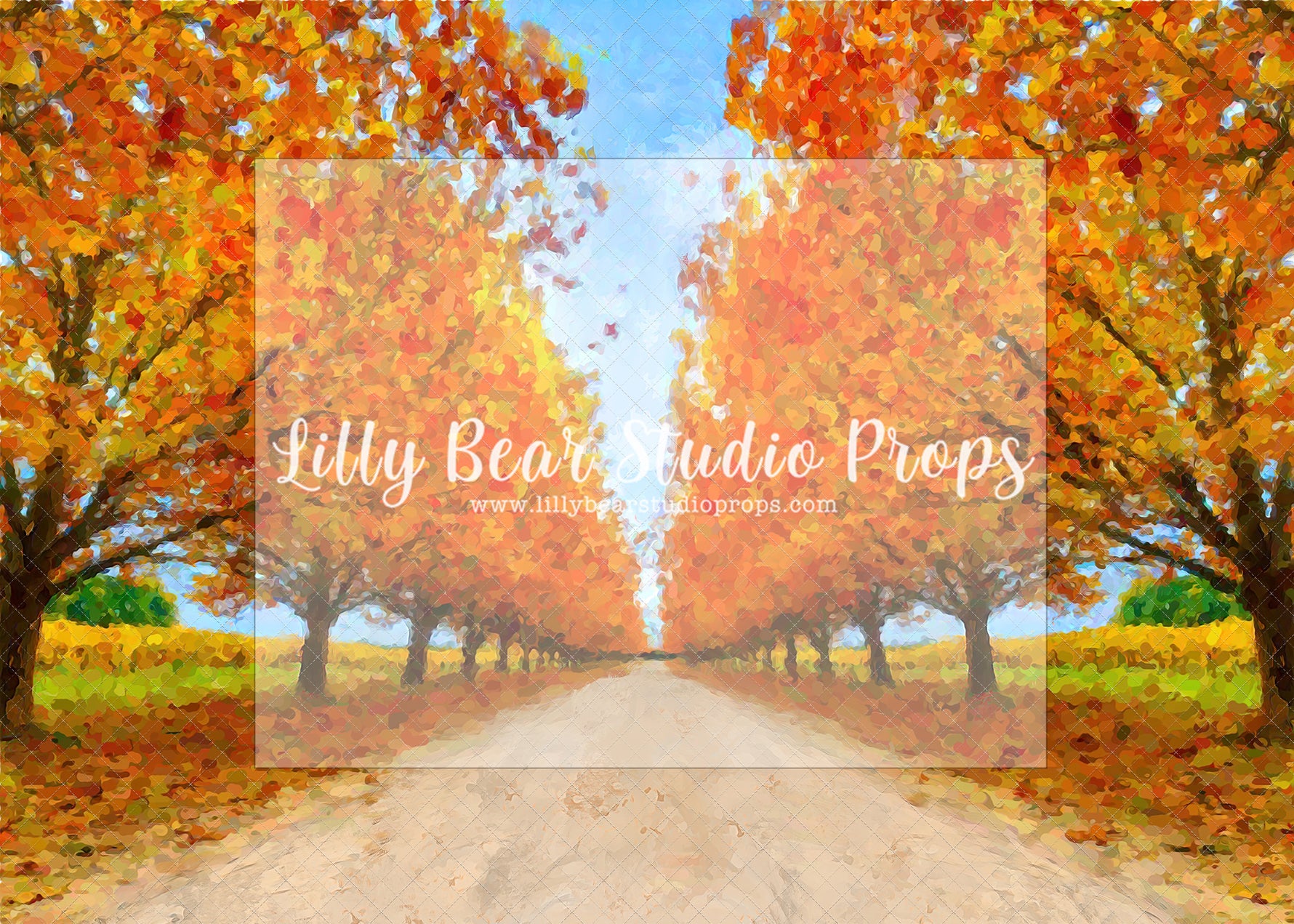 Autumn Avenue - Lilly Bear Studio Props, autumn, boys, cake smash, fabric, fall, girls, poly, smash, vinyl, woodland, Wrinkle Free Fabric