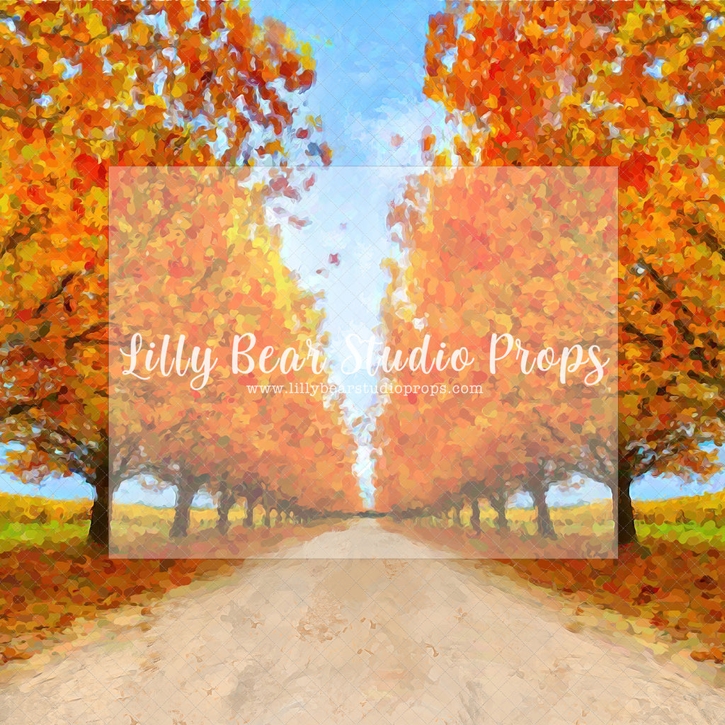 Autumn Avenue - Lilly Bear Studio Props, autumn, boys, cake smash, fabric, fall, girls, poly, smash, vinyl, woodland, Wrinkle Free Fabric
