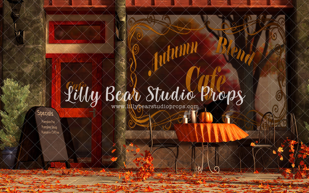 Autumn Blend Cafe - Lilly Bear Studio Props, autumn, autumn leaves, candles, FABRICS, fall, fall colors, fall colours, fall decor, fall flowers, fall leaves, fall mini, fall season, farm, farm field, little pumpkin