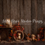 Autumn Little friends - Lilly Bear Studio Props, autumn, autumn colors, autumn colours, autumn fox, autumn leaves, autumn time, fall animals, fall critters, fall leaves, fall pumpkins, fox, raccoon, wood fall