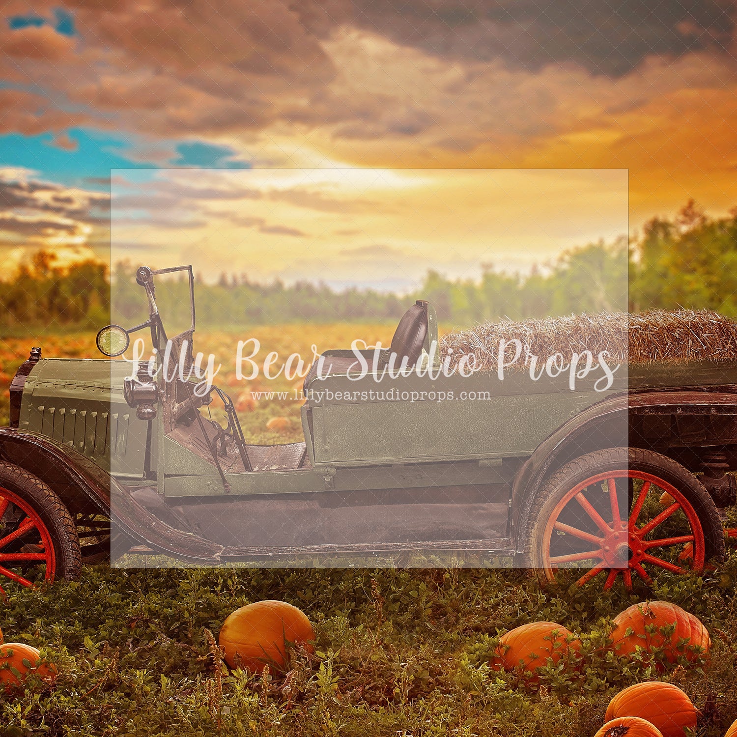 Autumn Vintage Truck - Lilly Bear Studio Props, christmas, Decorated, fall, fall colors, fall colours, fall forest, fall leaves, fall mini, fall pumpkins, fall season, falling leaves, farm pickup, Giving, halloween, Peaceful, pickup, pickup truck, spooky halloween