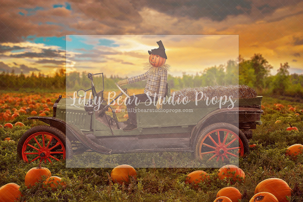 Autumn Truck Scarecrow - Lilly Bear Studio Props, christmas, Decorated, fall, fall colors, fall colours, fall forest, fall leaves, fall mini, fall pumpkins, fall season, falling leaves, Giving, halloween, Peaceful, spooky halloween