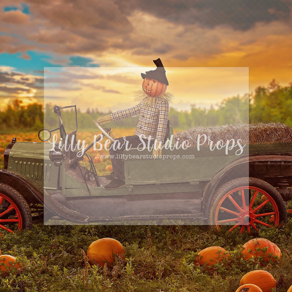 Autumn Truck Scarecrow - Lilly Bear Studio Props, christmas, Decorated, fall, fall colors, fall colours, fall forest, fall leaves, fall mini, fall pumpkins, fall season, falling leaves, Giving, halloween, Peaceful, spooky halloween