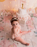 Ava Floral Horizontal Wood Planks Floor by Lilly Bear Studio Props sold by Lilly Bear Studio Props, barn wood - distres