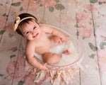 Ava Floral Horizontal Wood Planks Floor by Lilly Bear Studio Props sold by Lilly Bear Studio Props, barn wood - distres