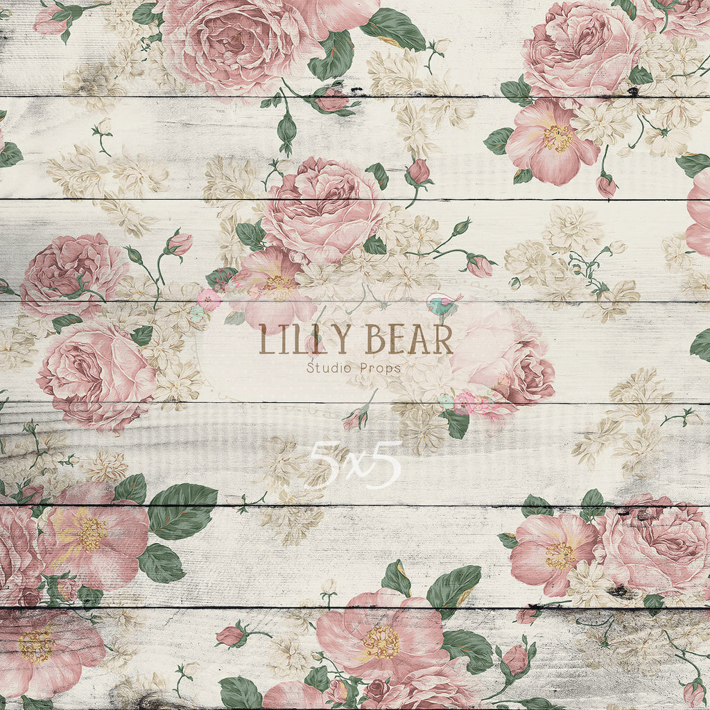 Ava Floral Horizontal Wood Planks LB Pro Floor by Lilly Bear Studio Props sold by Lilly Bear Studio Props, barn wood