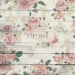 Ava Floral Horizontal Wood Planks Floor by Lilly Bear Studio Props sold by Lilly Bear Studio Props, barn wood - distres