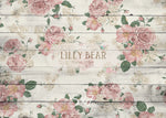 Ava Floral Horizontal Wood Planks Floor by Lilly Bear Studio Props sold by Lilly Bear Studio Props, barn wood - distres