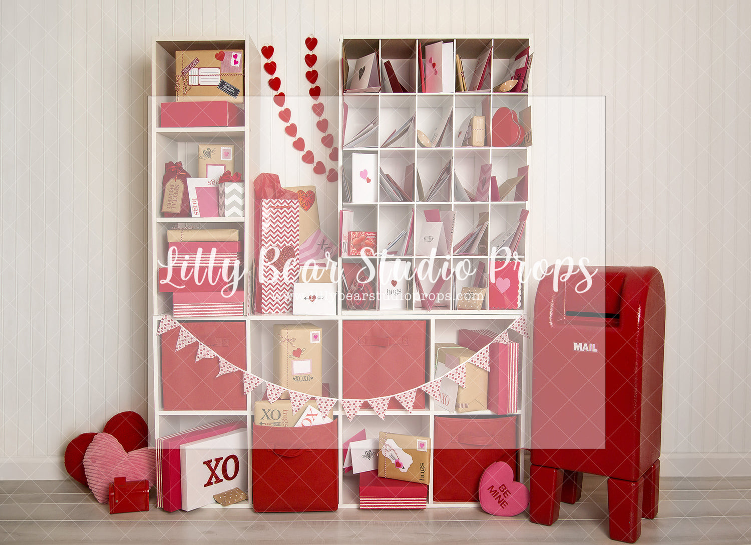 Avery's Valentine - Lilly Bear Studio Props, boy, clouds, clouds and stars, FABRICS, girl, heart, heart garland, hearts, love, love letter, love letters, love mail, pink clouds, red balloons, valentine, valentine letter, valentine's, valentine's card, valentines day, valentines kisses, vday
