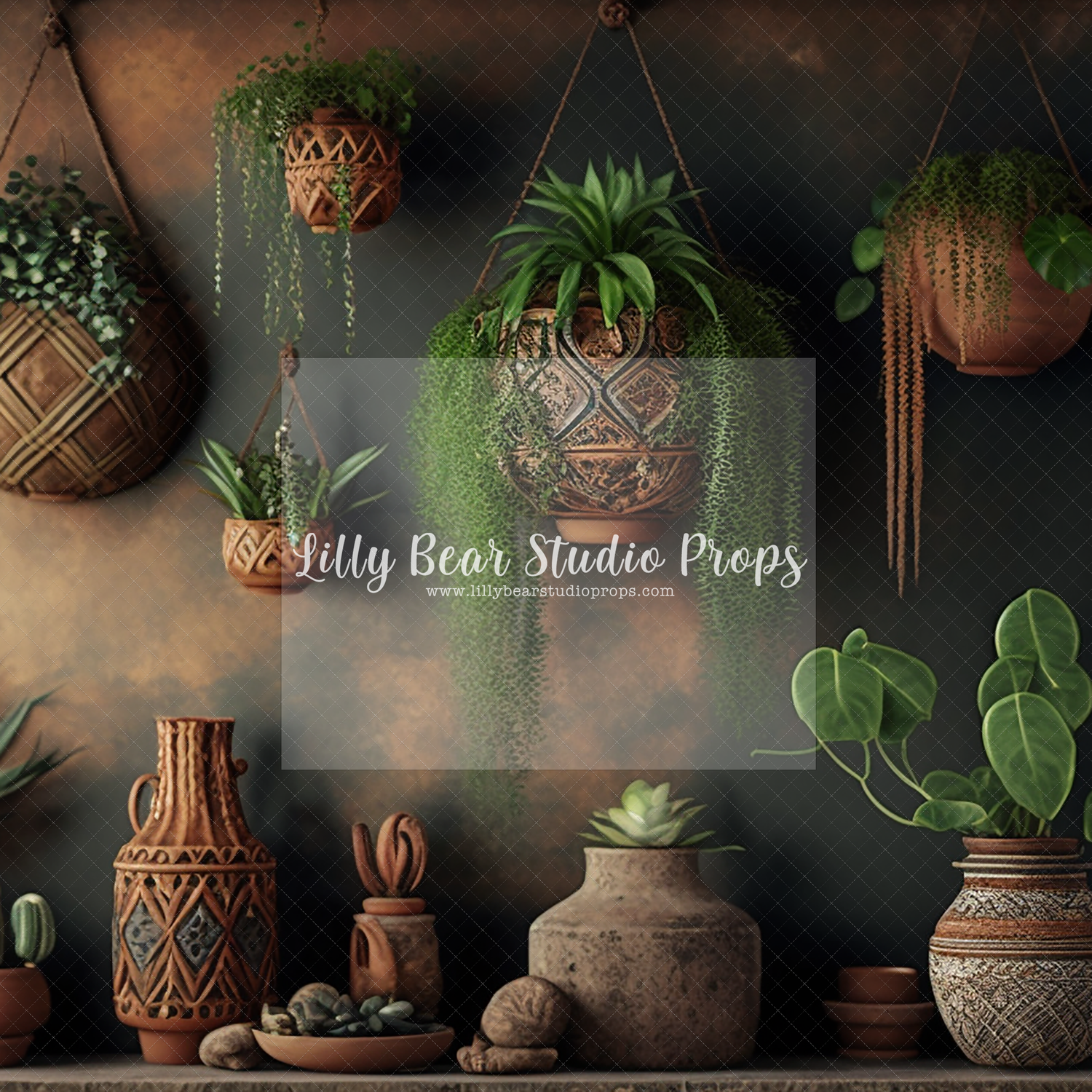 Azure Boho Plant Wall