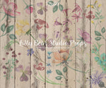 Azure Wildflower Wood Planks Floor by Azure Photography sold by Lilly Bear Studio Props, barn wood - cream wood plank